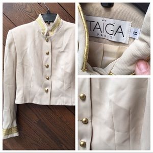 Taiga military Creme jacket size 8